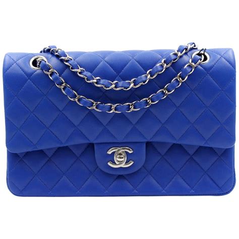 chanel medium flap blue|Chanel double flap medium size.